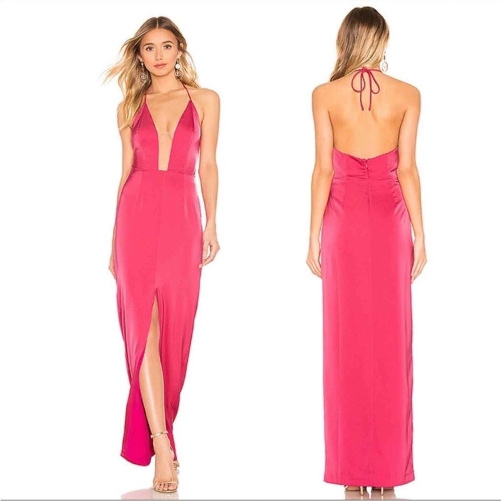 NWT Lovers + Friends Seaside Daisy Magenta Gown Size XL